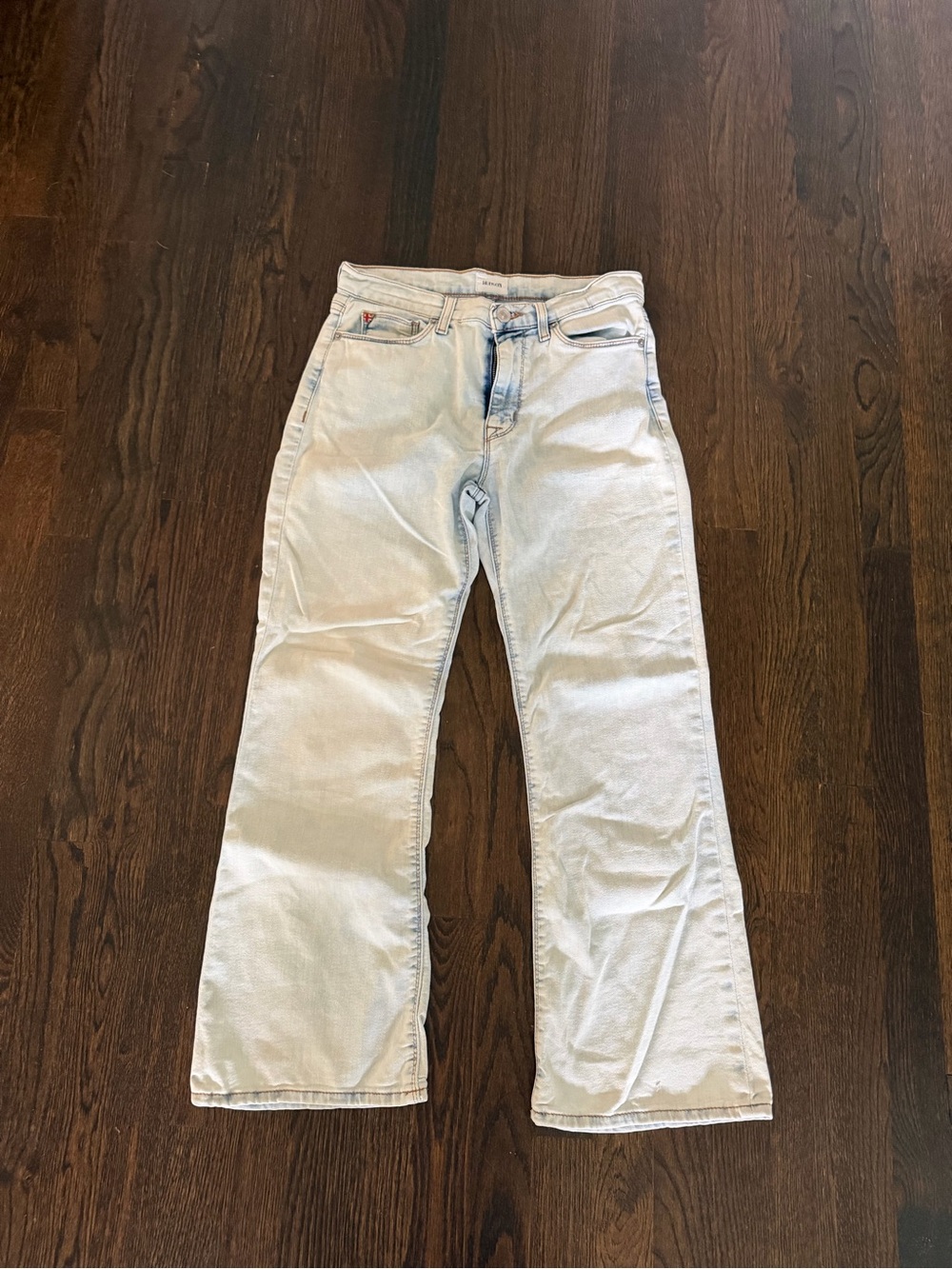 Hudson Jeans Light Blue Cropped Wide Leg Jeans
